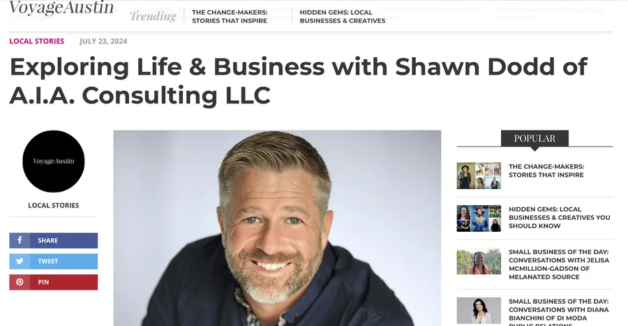 Voyage Austin feature on Shawn Dodd